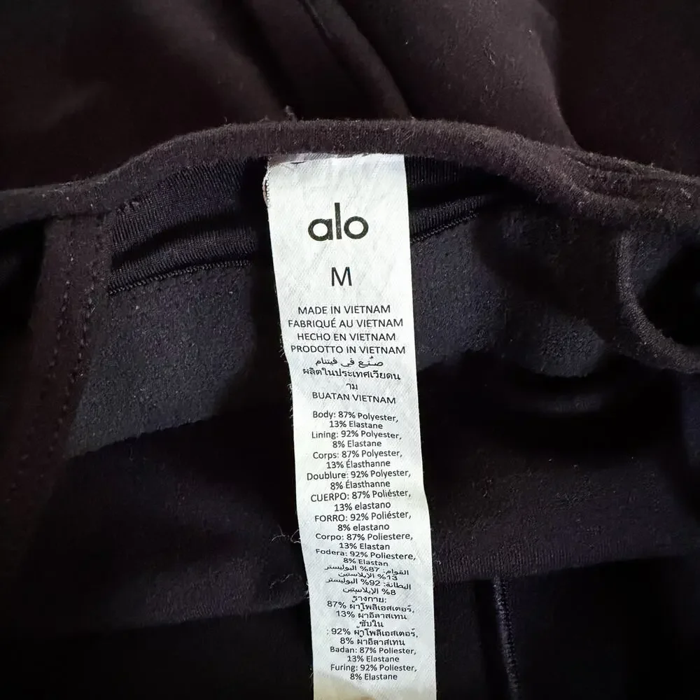 Alo Yoga Alosoft Suns Out Romper Black Size Medium M Biker Short Bodysuit